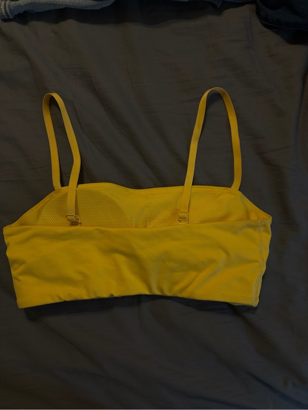 Nike Yellow Mesh Dri-FIT Sports Bra - Picture 2 of 3